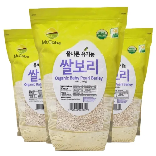 Miniatura 5 de McCabe Cebada perlada orgánica para bebé, grano de cebada perlada, certificado USDA y CCOF, producto de Estados Unidos, 3 libras (48 onzas)