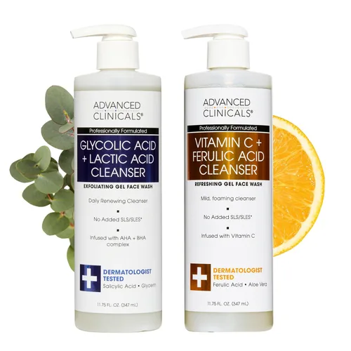 Miniatura 14 de Advanced Clinicals Limpiador facial suave con vitamina C para mujeres y hombres Jabón limpiador facial de gel con aroma a cítricos Aloe Vera +