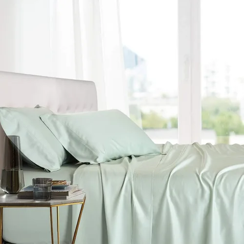 Miniatura 16 de Royal Hotel Bedding 100% viscosa natural hecha de sábanas de bambú, sábanas refrescantes suaves, sábanas de hotel transpirables y fundas