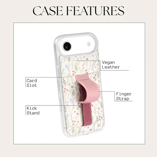 Miniatura 24 de Fundas Walli para iPhone 13, funda tipo cartera con soporte para tarjetas, elegante y moderna cubierta para mujeres, se ajusta al iPhone 13