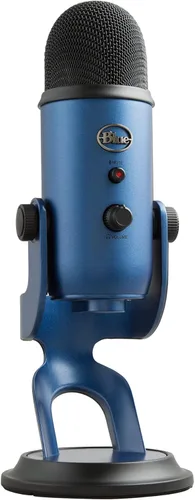 Logitech Creators Blue Yeti - Micrófono USB para juegos, transmisión, podcast, YouTube, Discord, PC, sonido de estudio, Plug & Play, azul medianoche