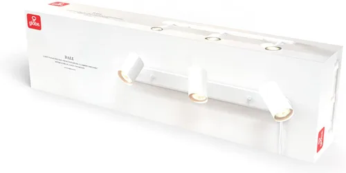 Miniatura 9 de GLOBE Electric 60024 Iluminación de riel de 3 luces con enchufe, cabezales ajustables, acabado blanco mate, 22 pulgadas, base GU10, cable de 15 pies