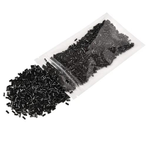 Miniatura 4 de 1.76 oz Italiano Fusión Queratina Pegamento Pellets Gránulos Gránulos Perlas para Uñas/I Tip Extensiones de Cabello - Negro
