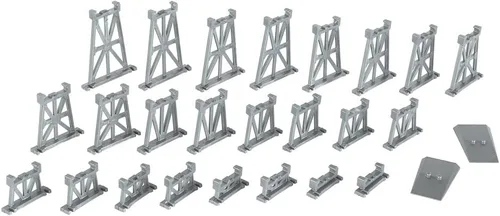 Miniatura 2 de Bachmann Industries - Juego de rieles graduados con caballete, escala N, 26 piezas