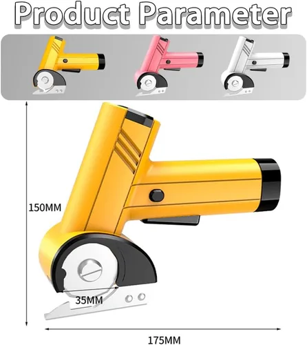 Miniatura 7 de Rechargeable High-Speed Cardboard Cutter, Cordless Electric Scissors, Automatic Cardboard Box Cutter with Safety Lock, 4-Speed Adjustment, Rotary