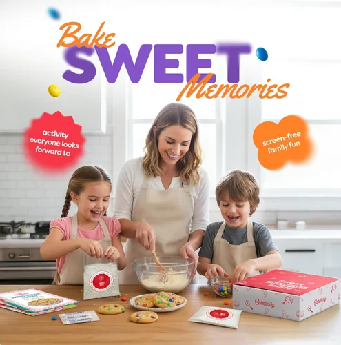Miniatura 7 de BAKETIVITY Kit de actividades de bricolaje para hornear para niños, hornea deliciosas galletas Yum&m Jumbo - Lecciones de cocina esenciales