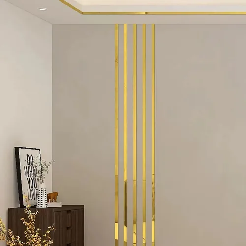 Miniatura 7 de 15 calcomanías de pared de espejo, azulejos acrílicos autoadhesivos, calcomanías extraíbles para marcos de pared/borde de papel tapiz/líneas