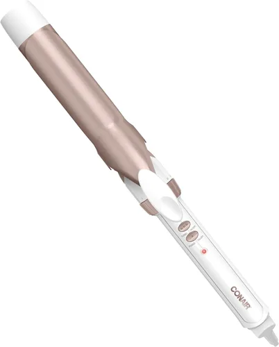 Miniatura 20 de Conair Rizador de barril extra largo de cerámica doble de 1 1/4 pulgadas, rizos sueltos para todo tipo de cabello, 30 ajustes de calor, apagado