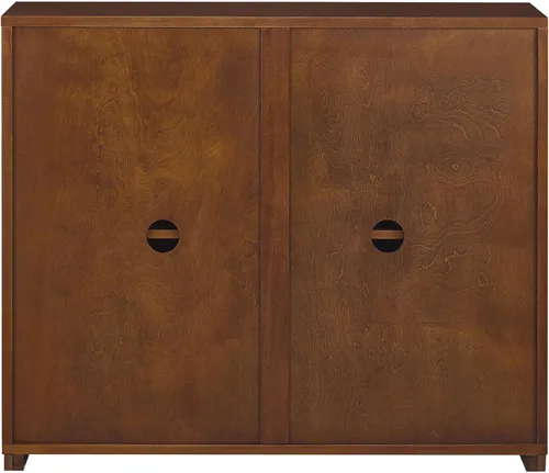 Miniatura 9 de LKTART Aparador de buffet moderno de mediados de siglo, aparador estrecho de nogal, armario de almacenamiento de madera Credenza con 2 puertas