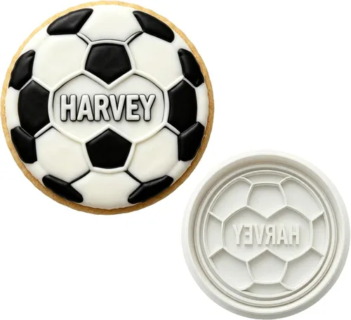 Miniatura 11 de Mostop Cortador de galletas deportivo con sellos, juego de 3 piezas de cortador de galletas de fútbol, fútbol, casco, juego de fútbol, herramientas