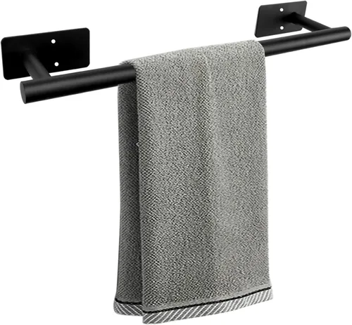 Barra de Toalla de Baño Autoadhesiva, Barras de Toalla de Acero Inoxidable para Baño Adhesivas y Montadas en la Pared, Soporte de Toalla Resistente
