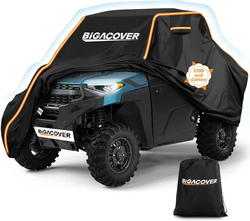 Miniatura 9 de Funda UTV de 2 plazas para Can am Maverick X3/Yamaha YXZ 1000R/RZR Pro XP con tiras reflectantes, resistente al viento, impermeable, para todo tipo