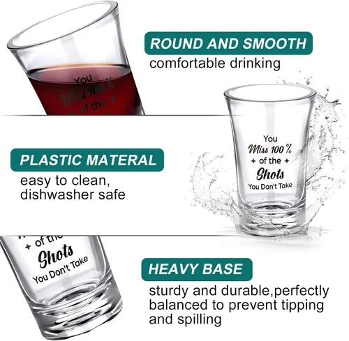 Miniatura 3 de Kigeli 48 vasos de chupito divertidos para adultos, vasos de chupito de acrílico para fiestas, 1.2 onzas, mini taza, regalos de fiesta, invitados