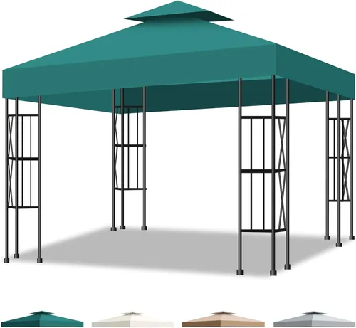 Miniatura 13 de Cubierta superior de repuesto para toldo de 10 x 10 pies, doble capa ventilada, para marco de glorieta de exterior estándar de 10 x 10 pies