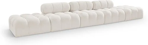 Miniatura 45 de Meridian Furniture 611Cream-S68A Colección Ames Moderno Sofá modular contemporáneo con tela de boucle color crema, modular para crear