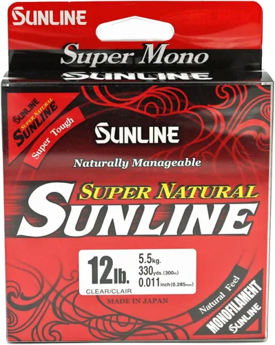 Sunline Línea de pesca de monofilamento súper natural Natural Clear
