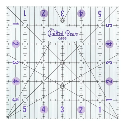 Miniatura 13 de The Quilted Bear Reglas de Acolchado - Regla de Acolchado de Acrílico Transparente Antideslizante, Patchwork y Costura con Líneas Negras Claras