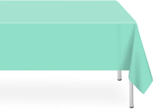 Miniatura 21 de Paquete de 6 manteles de plástico desechables azules y blancos a cuadros, manteles de plástico azules para fiestas, 54 x 108 pulgadas impermeables