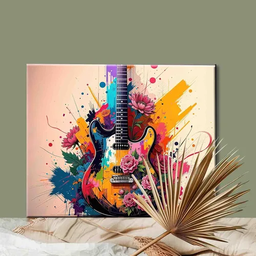 Miniatura 2 de Pintura por números para adultos, música de guitarra, pintura acrílica de acuarela por números para niños principiantes, pintura abstracta colorida