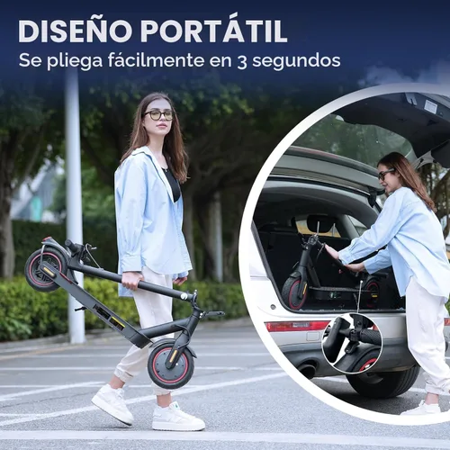 Miniatura 7 de Patinetes eléctricos – Scooter eléctrico para adultos, motor de 500 W, velocidad máxima de 18 MPH, neumáticos de 8.5 pulgadas, 21 millas, scooter