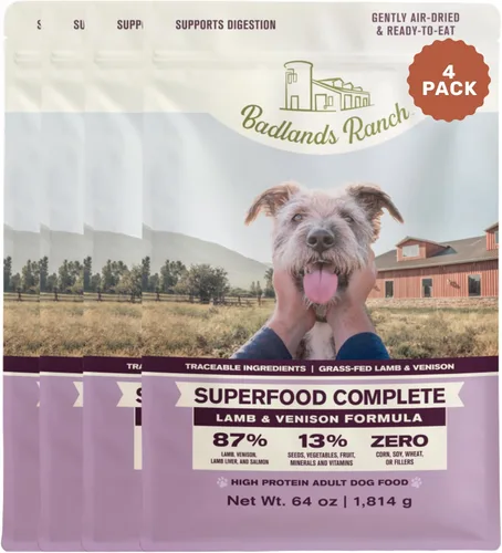 Miniatura 10 de BADLANDS RANCH by Katherine Heigl- Superalimento completo para perros adultos, secado al aire, alto en proteínas, sin relleno, nutrición