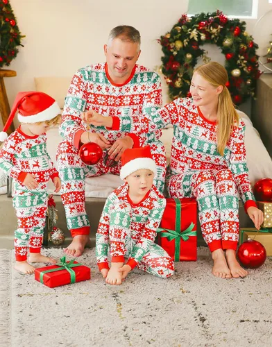 Miniatura 73 de VAENAIT BABY Infant Toddler Kids Adult Couple Family Matching Women Men Christmas Pjs Xmas Holiday Buffalo Plaid Pajama Set