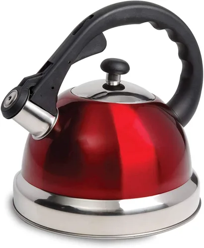 Miniatura 5 de Hervidor de agua para té con silbido Mr. Coffee 91407.02 Flintshire, de acero inoxidable, 1.75 qt, Plateado