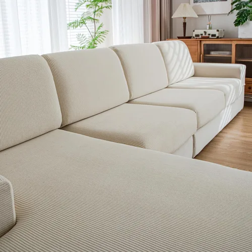 QIANMEW Fundas de Cojines para Sofá, Fundas de Sofá Cómodas, Suaves y Mágicas, Lavables, Elásticas y Resistentes para Asientos Seccionales y en