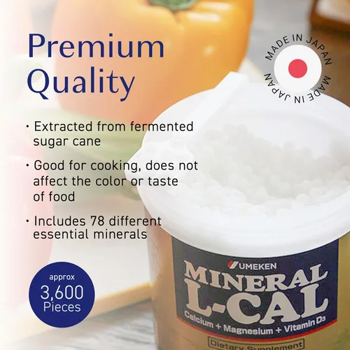 Miniatura 5 de Mineral L-Cal Calcio con vitamina D3, suministro de 12 meses, formato de bola soluble en agua con magnesio y minerales, suplemento de calcio
