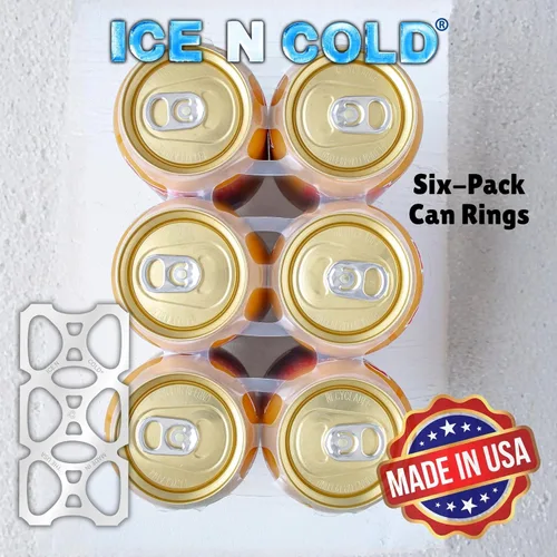 Miniatura 4 de Paquete de 6 anillos de 1000 unidades, ajuste universal, se adapta a todas las latas de cerveza de 12 onzas, envío rápido el mismo día