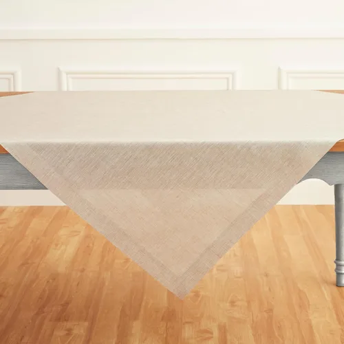 Miniatura 4 de Solino Home - Mantel de lino natural claro de 52 x 52 pulgadas - 100% lino puro cuadrado Athena - Mantel de mesa lavable a máquina para días festivos