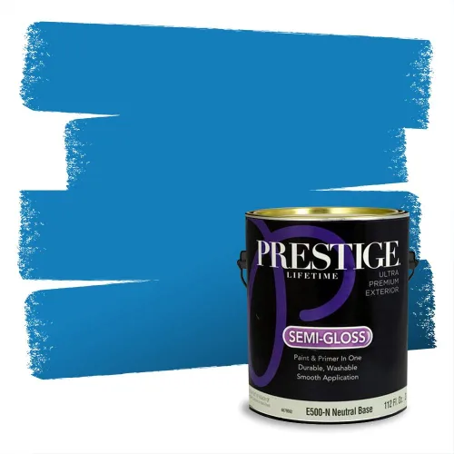 Miniatura 462 de Pintura Exterior + imprimación PRESTIGE, todo-en-uno, 1 galón, acabado mate, color comparable al Valspar* Royal Gray* VS151-Gris real