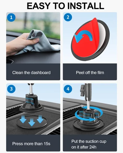 Miniatura 8 de Soporte resistente para tablet de automóvil, brazo de metal, soporte de tableta con ventosa para parabrisas de tableta, para camiones/automóvil