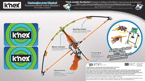 Miniatura 2 de K'NEX K-Force Battle Bow Build and Blast Set, azul, para 8-15 años