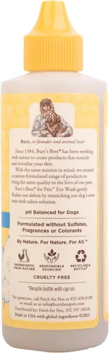 Miniatura 6 de BURT'S BEES FOR PETS Jabón de ojos para perros con solución salina, limpiador suave de ojos para perros y cachorros, enjuague de manchas de lágrimas