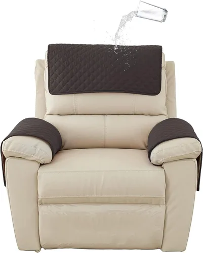 Miniatura 12 de XMAYODS Funda impermeable para sillón con reposabrazos, fundas antideslizantes para sofá y reposacabezas, fundas para respaldo, fundas para sillón