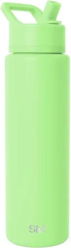 Miniatura 53 de Simple Modern botella de agua reutilizable con tapa con pajilla, de acero inoxidable con aislamiento al vacío, para gimnasio, viajes y deportes