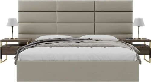 Miniatura 145 de Vänt - Paneles tapizados de cabecera para montar en la pared, diseño Isabelle, 60 x 23 pulgadas, configuración de 4 paneles individuales, Cuero
