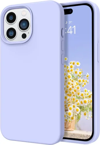 Miniatura 10 de Telaso Funda compatible con iPhone 14, silicona líquida de gel suave de goma, funda delgada y fina con forro de microfibra, funda protectora