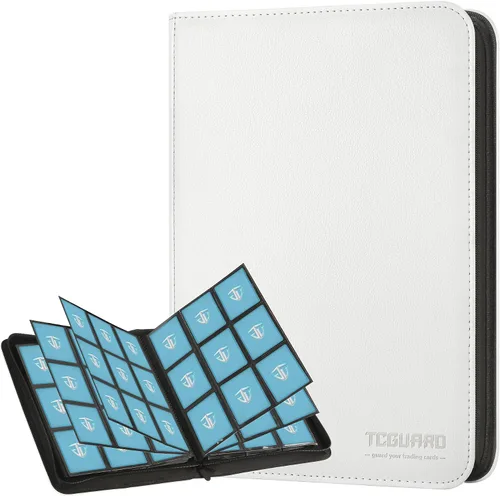Miniatura 29 de Carpeta con cremallera de 12 bolsillos para 720 tarjetas, bolsillos laterales seguros de carga, carpeta de álbum de tarjetas intercambiables, Negro