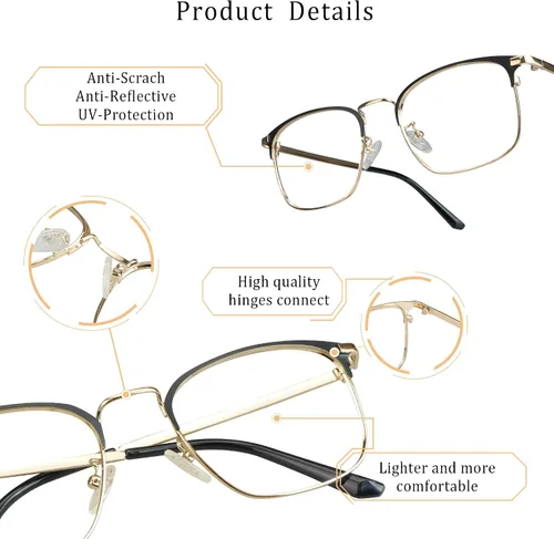Miniatura 2 de LifeArt Lentes de bloqueo de luz azul, antifatiga ocular, anteojos de lectura para computadora, anteojos de TV para mujeres y hombres, antirreflejos