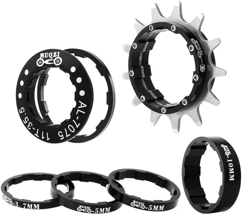 Kit de conversión de velocidad única Bibike 13T/14T/15T/16T/17T/18T/20T/22T Cassette de velocidad única y espaciadores