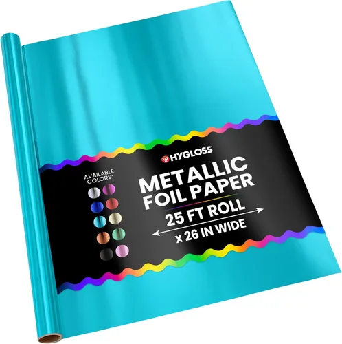 Miniatura 10 de Hygloss Products - Papel de aluminio metálico brillante, hojas de 20 x 26 pulgadas para artes, manualidades y envoltura de Navidad