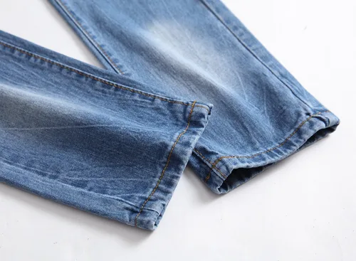 Miniatura 6 de Fredd Marshall - Pantalones de mezclilla ajustados para hombres, son elásticos y de diseño rasgado
