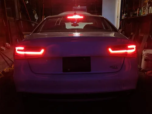 Miniatura 4 de iJDMTOY OEM-Spec - Conjunto de barra de luz de freno para parabrisas trasero de montaje alto con lente roja, compatible con Audi A5 S5 2008-2017