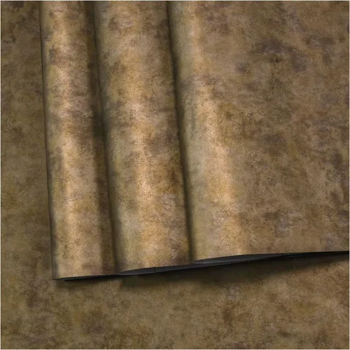 Miniatura 22 de Papel tapiz extra ancho para despegar y pegar, vinilo de hormigón, 48 x 354 pulgadas, color dorado, cobre, marrón/naranja, papel tapiz moderno