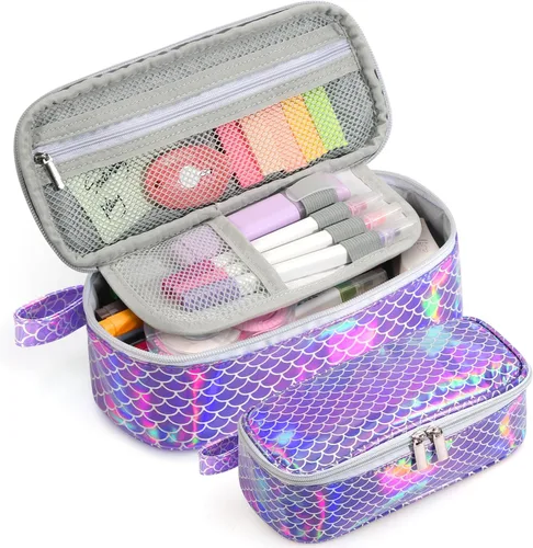 Miniatura 13 de Jcocylse Estuche para Lápices de Gran Capacidad, Estuche Portátil para Lápices, Bolsa para Suministros Escolares para Estudiantes Universitarios