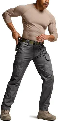 Miniatura 3 de CQR Pantalones tácticos para hombre, resistentes al agua, pantalones cargo Ripstop, ligeros EDC trabajo, senderismo, ropa para exteriores