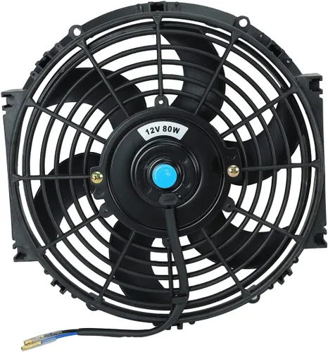 Miniatura 5 de BLACKHORSE-RACING Ventilador eléctrico de refrigeración del radiador de 10 pulgadas con relé de termostato y kits de montaje (2 piezas)