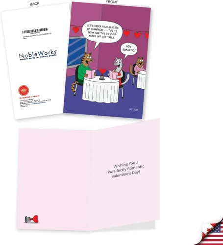 Miniatura 2 de NobleWorks Paquete surtido de 3 divertidas tarjetas de felicitación para el día de San Valentín con sobres para hombres y mujeres